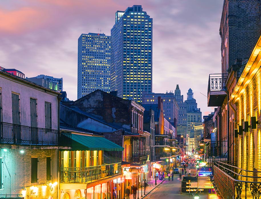 Downtown New Orleans.