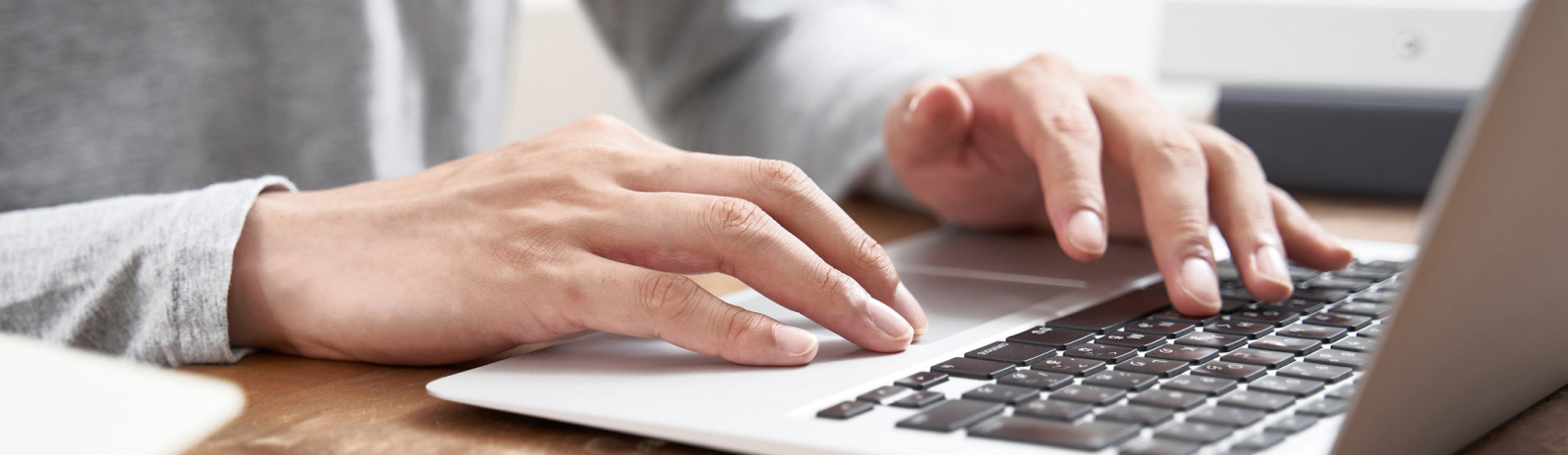 Person using a laptop.